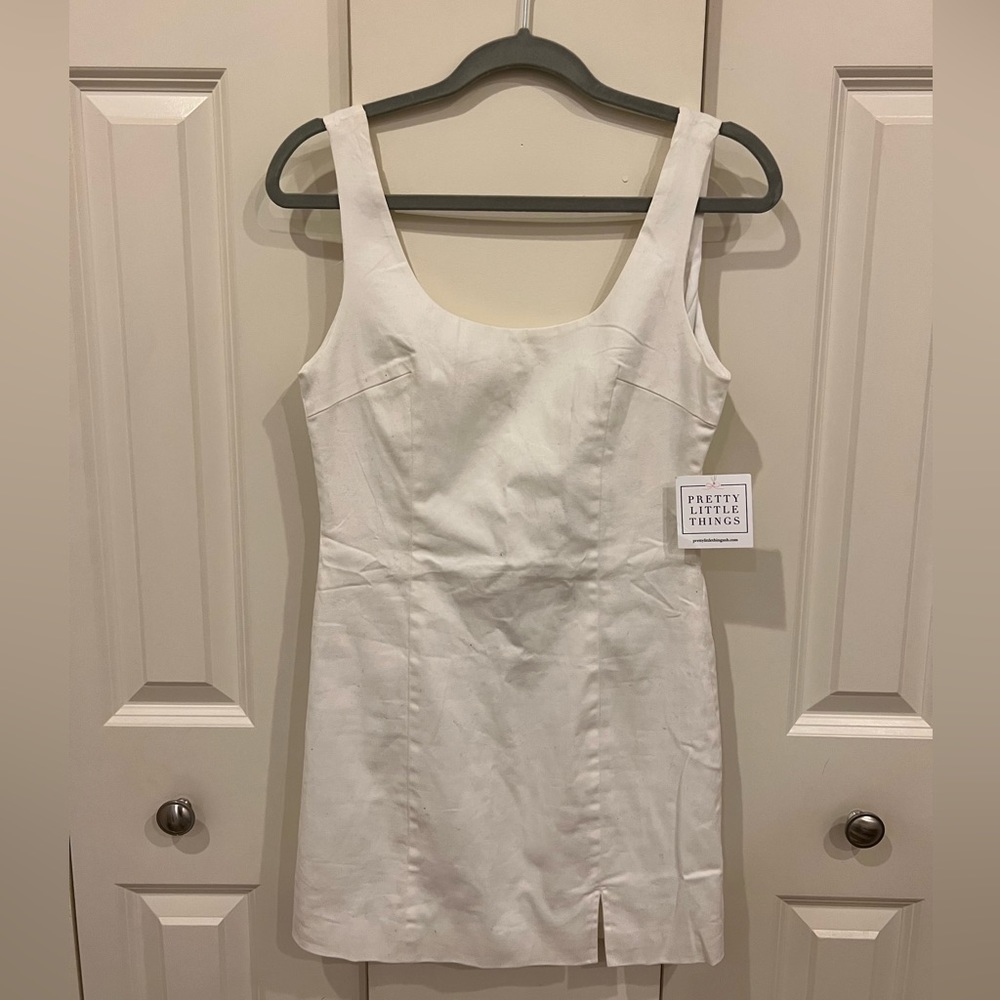 White mini dress